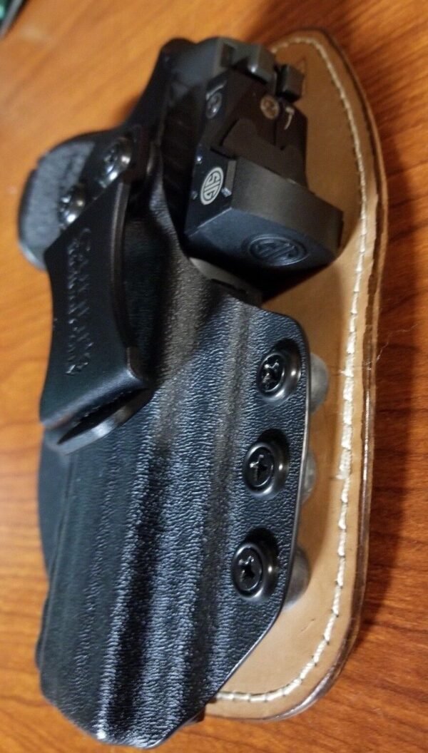 FITS SIG SAUER MODELS IWB Hybrid Holster KYDEX & LEATHER CONCEALED COMFORT CCW - Image 3