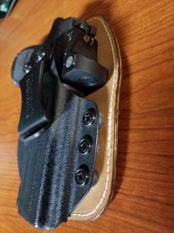 IWB Hybrid Holster "Hybrid Defender" Kydex Leather Concealed Single Point Carry - Image 7