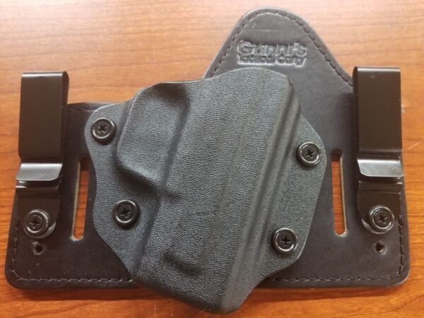 FITS GLOCK MODELS IWB & OWB TUCKABLE HYBRID HOLSTER KYDEX/LEATHER CONCEALED CCW - Image 13