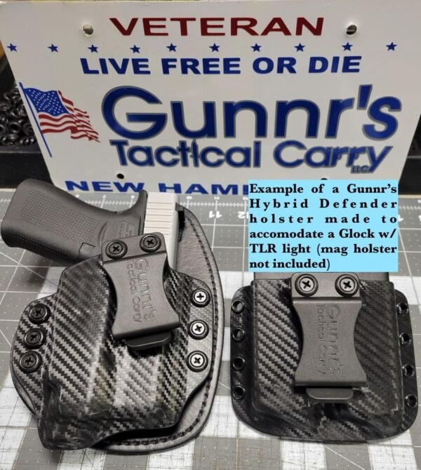 Gunnr's Tactical Carry - IWB hybrid holster, fits Glock G43x MOS w/ TLR7 sub. - Image 4