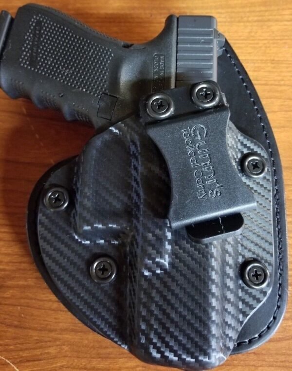 FITS GLOCK MODELS  IWB HYBRID HOLSTER KYDEX/ LEATHER CONCEALED  CCW - Image 8